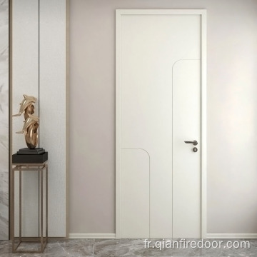 Porte intérieure coupe-feu moderne en PVC blanc